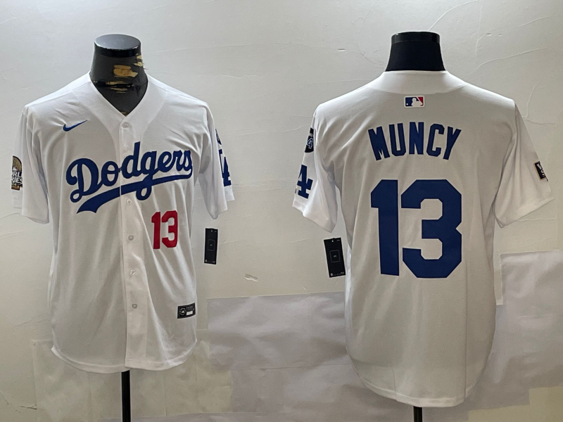 Men's Los Angeles Dodgers Max Muncy #13 White Jersey